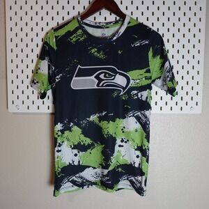 Seattle Seahawks NFL Youth T-Shirt Graphic Print Green Black‎ White Large 14/16